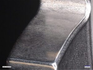 Figure 5: 30x magnification showing complete peening dimples removal after the second short rework cycle.